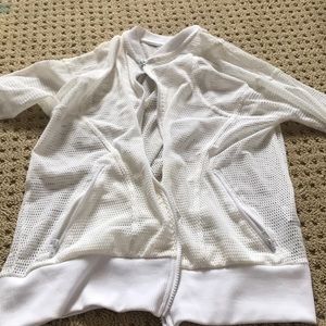Mesh white athletic jacket